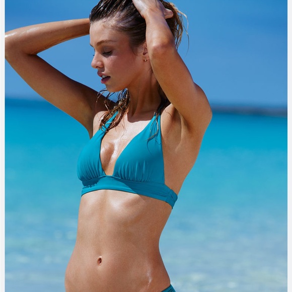 Victoria’s Secret small plunge halter purple bikini top - Picture 13 of 16